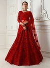 Maroon Alizeh Bridal Wear Soft Net with Silk Satin Designer Heavy Wedding Lehenga Choli 1003