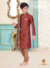 Maroon Readymade Kids Kurta Payjama Banarasi Brocade 1901