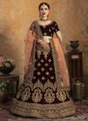 Maroon Arya Wedding Heritage Vol 1 Heavy Pure Velvet Beautiful Wedding Wear Designer Lehenga Choli 9004