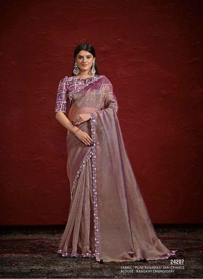 Mauve Colour Aaina Mohmanthan By Mahotsav Designer Wedding Wear Saree Suppliers In India 24207