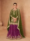 Mehendi And Wine Colour Khanak By Gulkayra Chinon Readymade Suits Wholesale Clothing Suppliers In India 7471-C