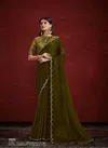 Mehendi Colour Aaina Mohmanthan By Mahotsav Designer Wedding Wear Saree Suppliers In India 24201