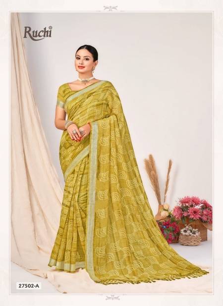 Aarushi By Ruchi Cotton Silk Printed Daily Wear Saree Wholesale Shop In Surat Catalog