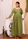 Mehendi Colour Alfaaz Vol 1 By Alfaaz Pure Masleen Gown Dupatta Catalog 1002