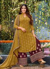 Mehendi Colour Celebration Mrudangi Wedding Wear Wholesale Plazzo Suits Catalog 2043