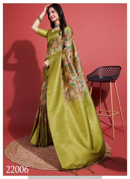 Mehendi Colour Dionne Vol 1 By Sethnic Kubera Pattu Designer Saree Wholesale In India 22006