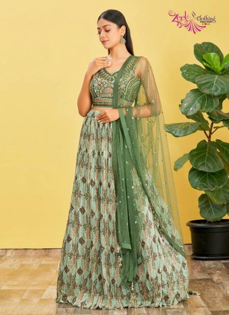 Mehendi Colour Mandakini Vol 2 By Zeel Clothing Wedding Wear Lehenga Choli Orders In India 114