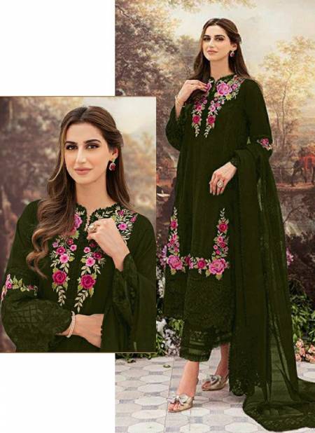 Mehendi Colour R 528 NX Function Wear Wholesale Pakistani Salwar Suits 528 E