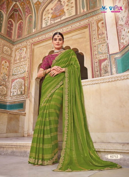 Raj Rani Vol 2 By Vipul Weaving Chiffon Saree Surat Wholesale Market Catalog