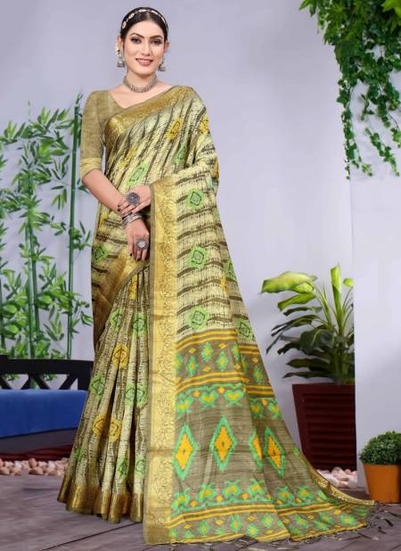 Mehendi Colour Sahoo Silk Vol 2 Printed Wholesale Silk Sarees 206