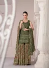 Mehendi Colour Sharara By Sayuri 5273 To 5274 Bulk Sharara Suit orders in India 5273