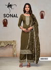 Mehendi Colour Sonal By Radha Trendz Heavy Embroidery Vichithra Bulk Salwar Kameez Suppliers In India 3022