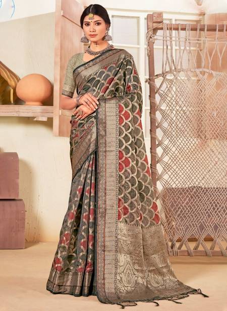 Mehendi Colour Surtaal Sangam Function Wear Wholesale Designer Sarees Catalog 1006