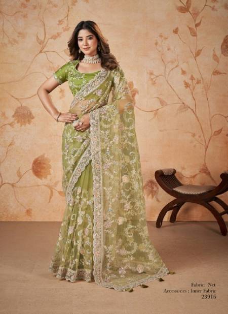Mehendi Green Colour Mahotsav Moh Manthan 23900 Series Dakshika Latest Designer Wear Saree Surat Wholesale Market 23916