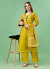Mehendi Green Colour VT VT1001 To VT1010 Designer Kurti With Bottom Dupatta Wholesale Shop In Surat VT1002