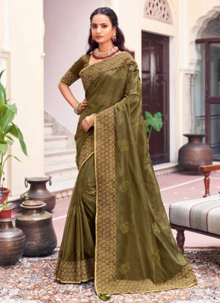 Mehendi Meera Festive Wear Wholesale Designer Sarees 1608