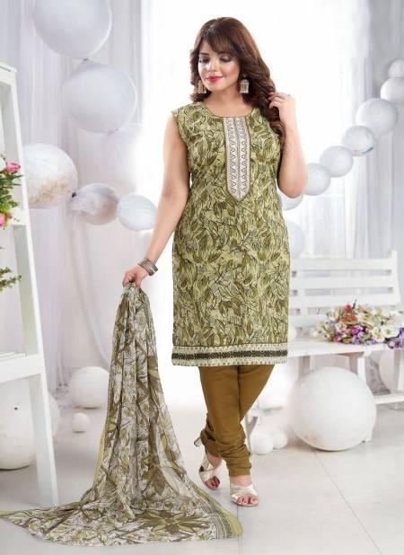 Mehndi Colour Nityam Fashion Cotton Printed Readymade Suits Wholesale Online N F C 557