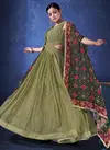 Mehndi Colour Nyra Party Wear Wholesale Gown Catalog 2479