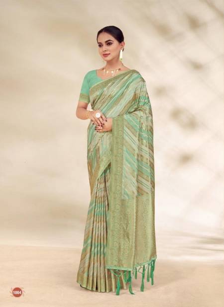 Mint Green Colour Alia Silk By Bunawat Daily Wear Cotton Printed Saree Wholesale Clothing Suppliers in India 1004