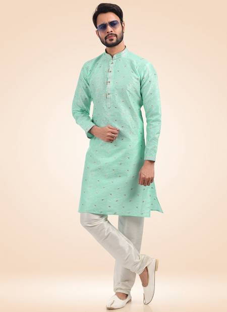 Mint Green Colour Function Wear Wholesale Kurta Pajama Catalog 1803