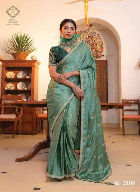Mint Green Colour Kamaya Vol 2 By Kira Wedding Wear Sarees Wholesale Suppliers In India K-2110