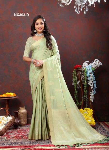 NX303-A TO NX303-F by Murti Nx Soft Cotton Silk Sarees Orders In India Catalog