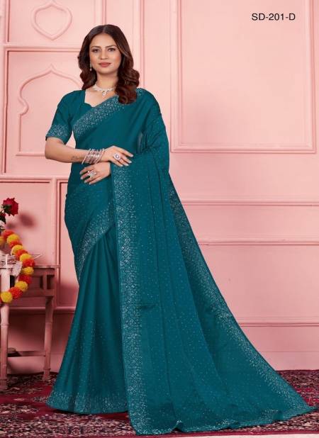 Morpeach Colour SD 201 A To H By Suma Designer Rangoli Occasion Wear Saree Exporters In India SD-201D