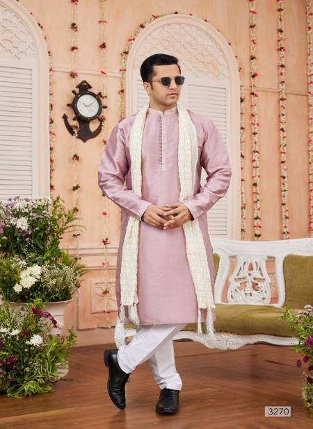 Muave Colour 1644 Function Wear Art Banarasi Silk Mens Kurta Pajama With Dupatta Orders In India 3270