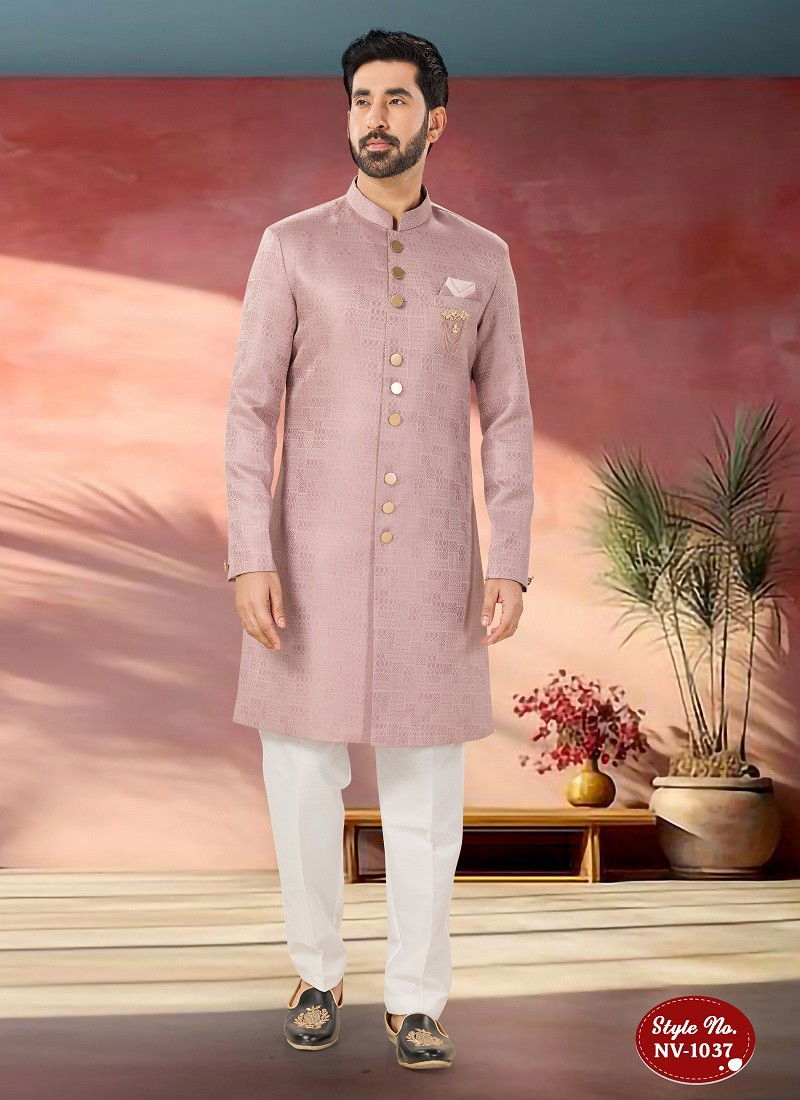 Muave Colour 1651 2 Designer Party Wear Mens Indo Western Suppliers In India NV 1037