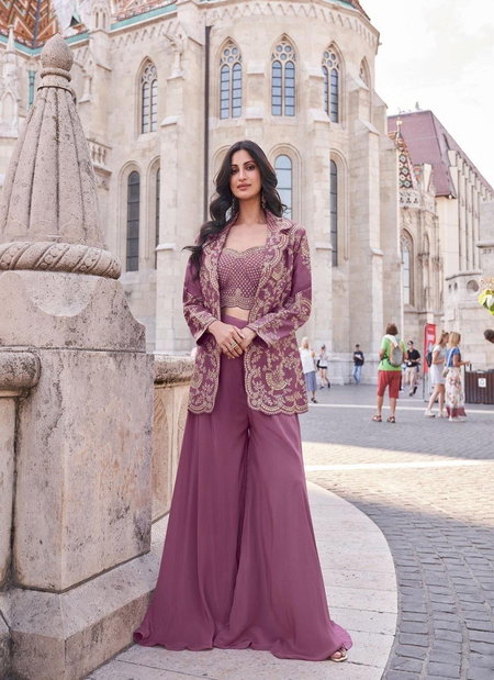 Muave Colour Jannat By Sayuri Designer Real Premium Silk Readymade Suits Suppliers In India 5575