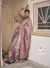 Muave Colour Kaarika By Kira Soft Cotton Silk Printed Saree Orders In India 5104