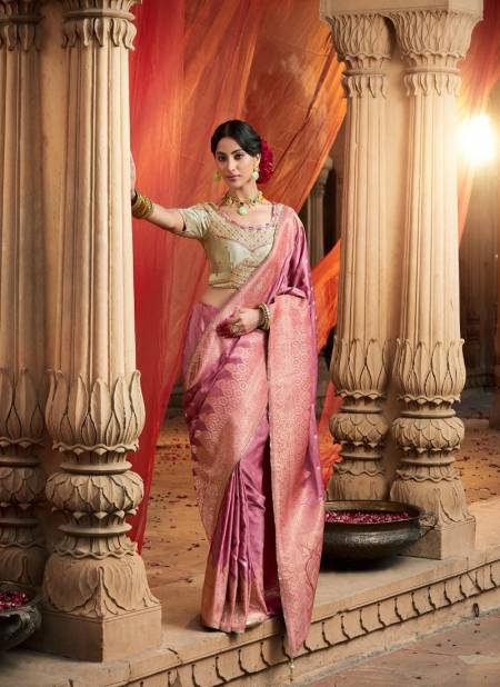 Muave Colour Kaya By Kira Sattin Wedding Wear Saree Wholesale Clothing Distributors In India K-6110