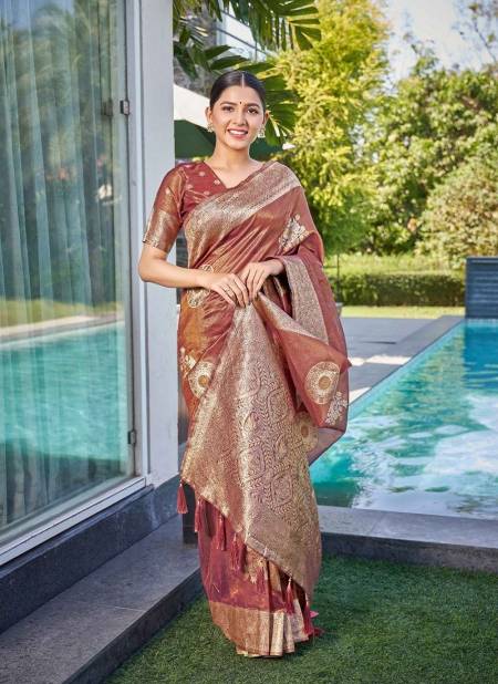 Muave Colour Manasvi Silk By Monjolika Wedding Wear Bulk Sarees Orders In India 6904