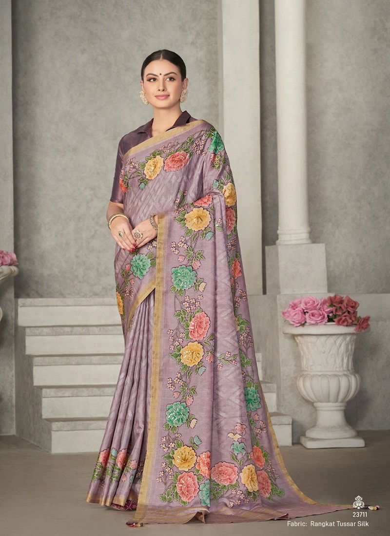 Muave Colour Mohmanthan 23700 Series Eshani By Mahotsav Occasion Wear Printed Designer Sarees Exporters In India 23711