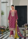 Muave Colour Simer By Zaveri Chinon Embroidery Kurti With Bottom Dupatta Wholesale Online 1375
