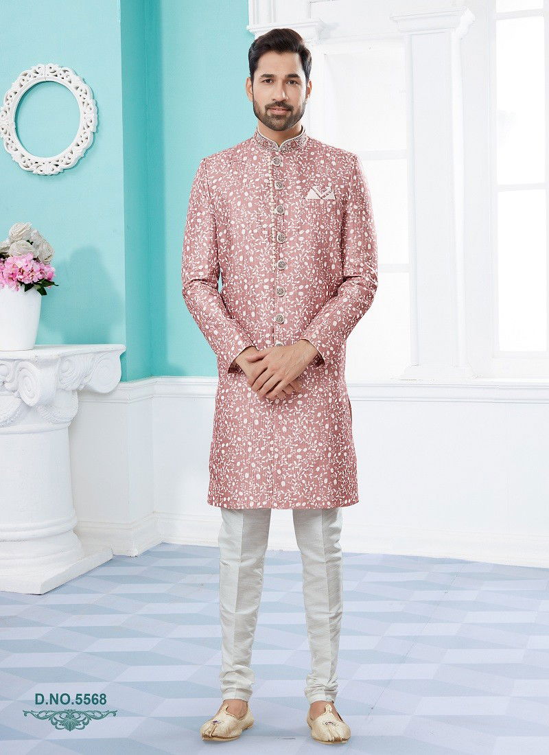 Muave Colour Vol 14 Party Wear Mens Sherwani Exporters In India 5568