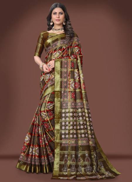 Multi Colour AAYAA BANDHEJ 4 Festive Wear Wholesale Cotton Sarees Catalog 400006