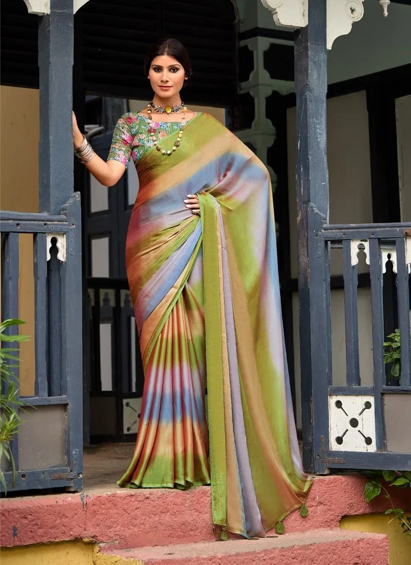 Multi Colour Aruna Vol 4 By Stavan Velvet Chiffon Designer Party Wear Saree Orders In India AN 31