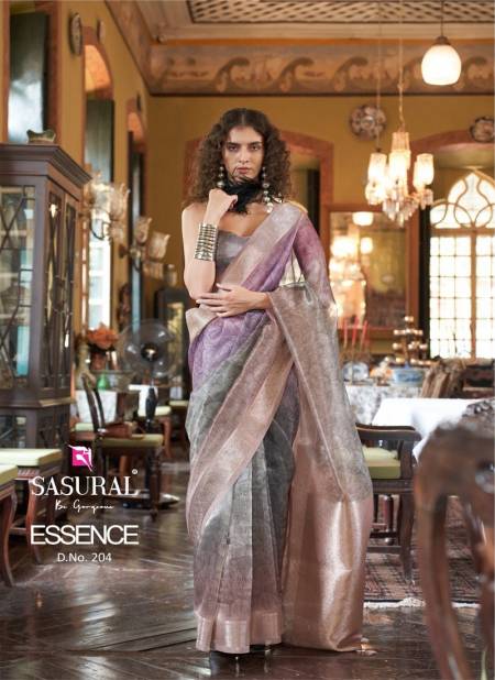 Multi Colour Essance By Sasural Digital Printed Banarasi Weave Organza Wholesale Saree In India 204