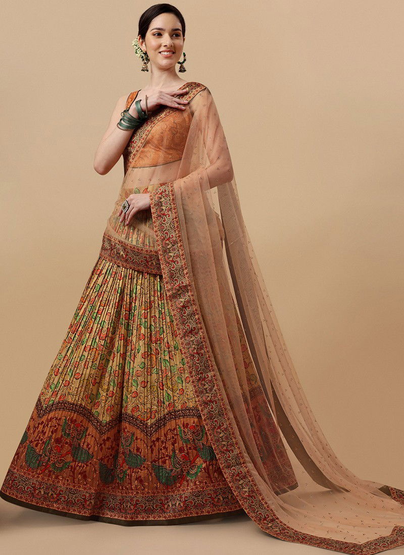 Multi Colour Kalamkari Lehenga Exclusive Wear Wholesale Designer Lehenga Catalog 1507