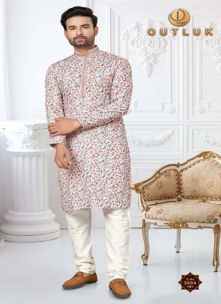 Multi Colour Outluk Wedding Collection Vol 3 Mens Wear Kurta Pajama Catalog 3004
