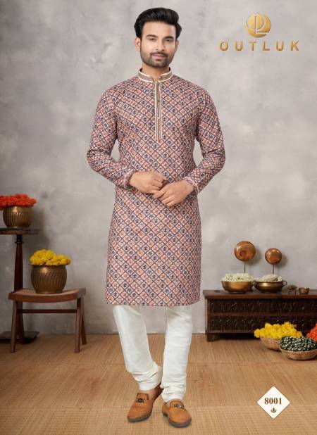 Multi Colour Outluk Wedding Lucknowi Vol 8 Cotton Pintex Lucknowi Kurta Pajama Wholesale Shop In Surat 8001