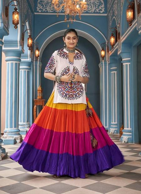 Multi Colour Raas Vol 15 By Shubhkala Designer Navratri Lehenga Choli With Jacket Exporters In India 2441