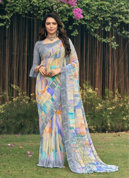 Multi Colour Ragaa Georgette Vol 4 By Ruchi Daily Wear Saree Catalog 22602 A