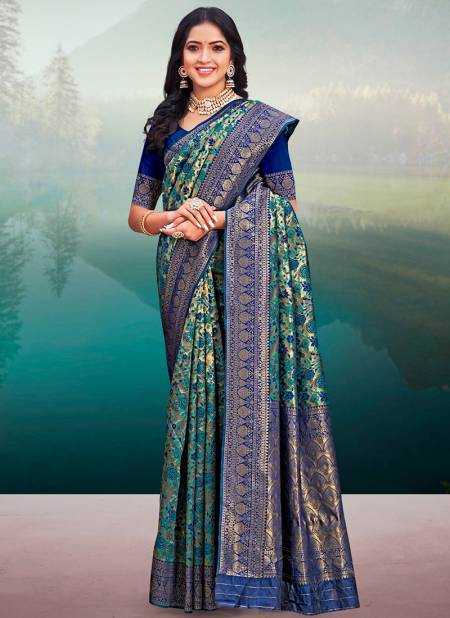 Multi Colour Sonpari Silk Colors Sangam Wholesale Banarasi Silk Sarees Catalog 3514
