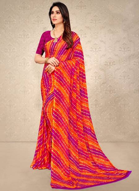 Multi Colour Star Chiffon Wholesale Printed Daily Wear Saree Catalog 15808 E