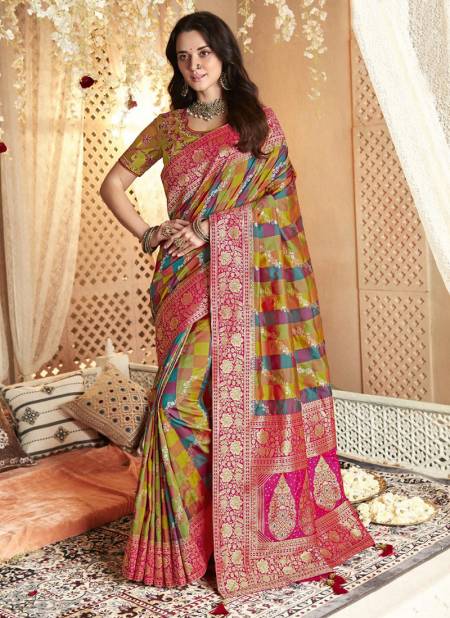 Multi Colour Vrindavan Vol 33 Function Wear Wholesale Silk Sarees 10223