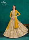 Mustard Colour Aanaya Vol 192 By Twisha Faux Georgette Surat Gown With Dupatta Wholesale Market 9201