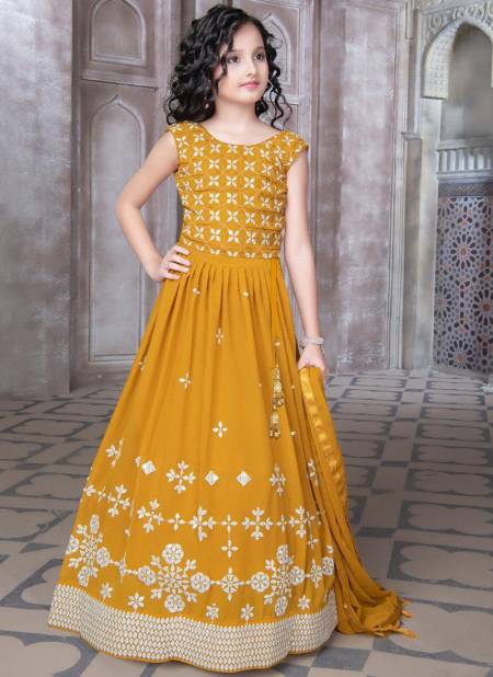 Mustard Colour Alka Vol 35 Wedding Wear Wholesale Girls Wear Lehenga Choli Catalog 251
