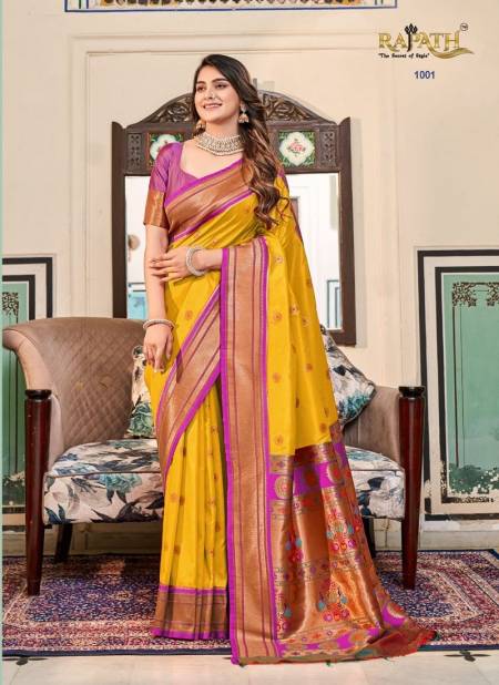 Mustard Colour Apoorva Paithani Vol 4 By Rajpath Wedding Wear Sarees Exporters In India 1001